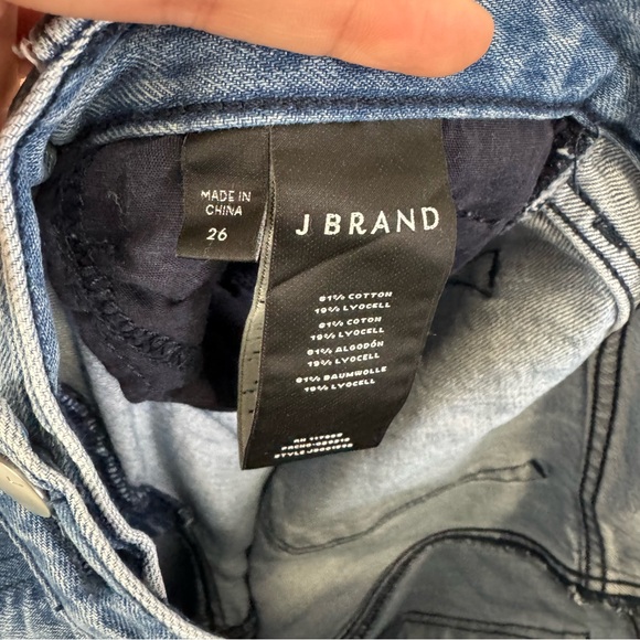 J BRAND Jeans Straight Button Fly Distressed Denim Jeans Size 26 - Picture 7 of 9